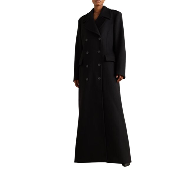 Stella McCartney Net Sustain Oversized Wool Coat Womens 48 XXL Black Wool Jacket - Picture 1 of 16